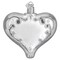 Old World Christmas 3.5 Inch 25Th Anniversary Heart Christmas Tree Ornament , Wedding Silver